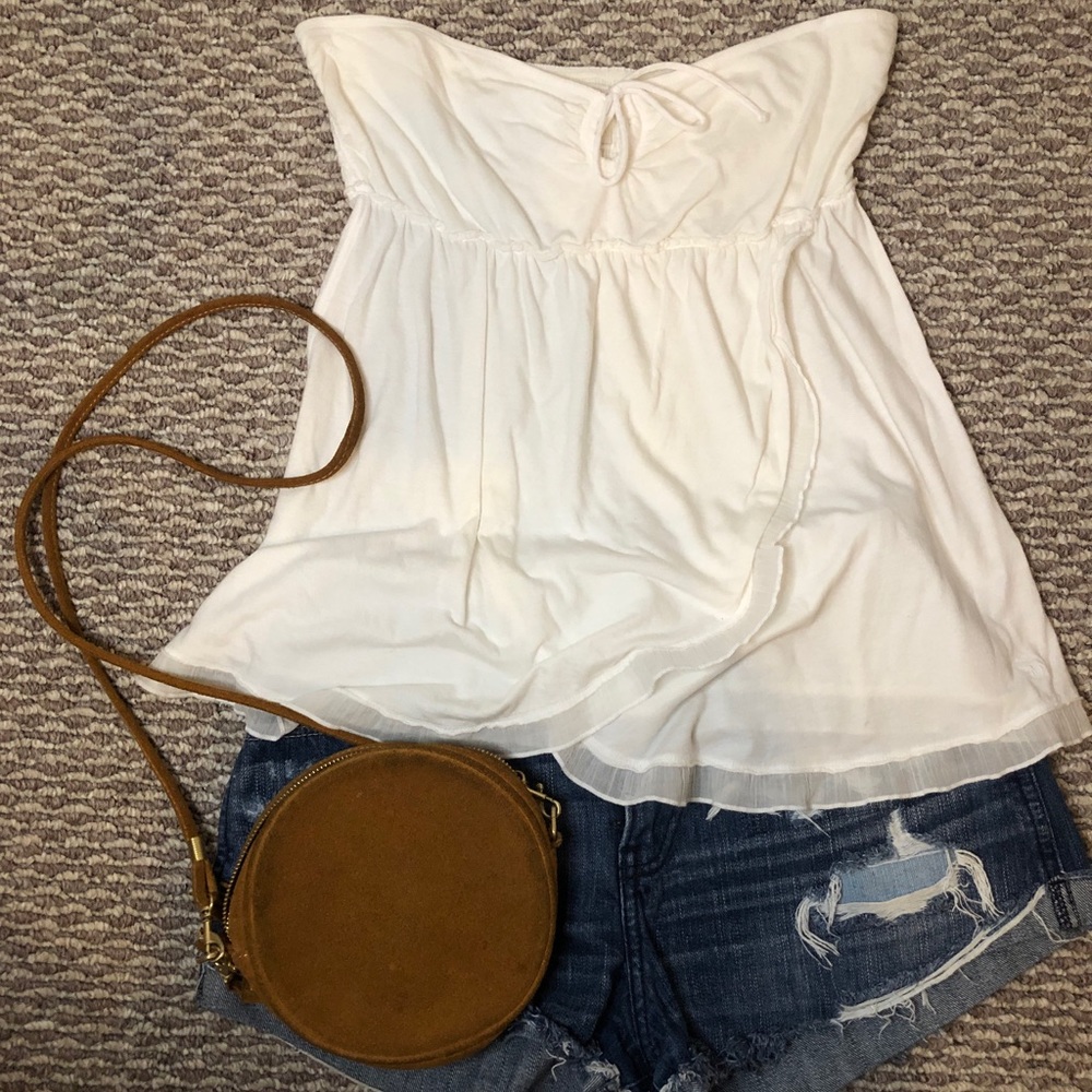 Abercrombie & Fitch white tube top